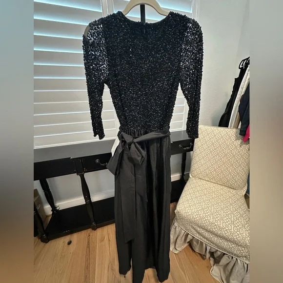 Pisarro Nights | Beaded & Taffeta High-Low Gown - Picture 4 of 7